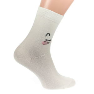 Dámske biele ponožky KITTY CAT