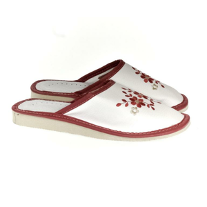 Dámske bielo-červené papuče MALVINA 