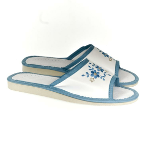 Dámske bielo-modré papuče MALVINA