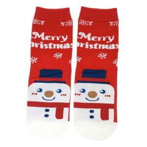 Dámske červené ponožky SNOWMEN