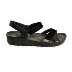 Dámske kožené čierne sandále TOLEDO