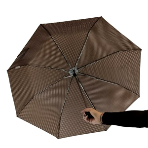 Dámsky hnedý bodkovaný dáždnik MANHA