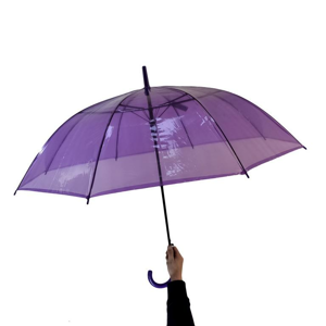 Dámsky priehľadný svetlo-fialový dáždnik RIMSHA