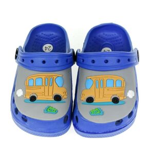 Detské gumené modré šľapky SCHOOL-BUS 24-29